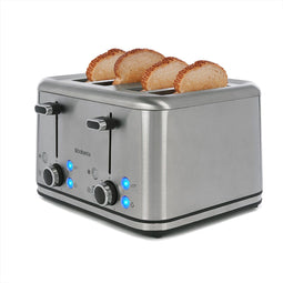 Brabantia BBEK1031N - Broodrooster - 4 Sleuven 1800 Watt RVS