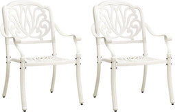 vidaXL - Tuinstoelen - 2 - st - gietaluminium - wit