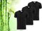 Milanoro - Bamboe T-shirts - Slim fit - Zwart (3 stuks)