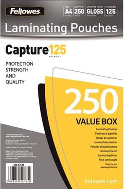 Fellowes lamineerhoezen A4 - 125micron - glanzend - 250 stuks - voordeelpak