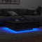 vidaXL - Salontafel - met - LED-verlichting - Zwart - Eiken - 100x100x31 - cm