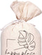 Giftdecor Deurstopper - 1 kilo - beige - canvas - Happy place - D13 x H26 cm