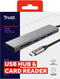 Trust Halyx - USB-C Hub en Kaartlezer - 3x USB 3.2 poorten - Aluminium