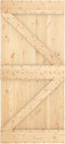 vidaXL - Schuifdeur - met - beslag - 95x210 - cm - massief - grenenhout