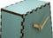 NeXtime - Tafelklok - 20cm - Hout- Bewegende klok- Turquoise - Rocky