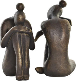 Bokstöd DKD Home Decor Koper 11 x 8 x 15,5 cm Vrouw Hars