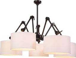 it's about RoMi Hanglamp Amsterdam - Zwart/Wit - Ø120cm - 5L - Modern,Scandinavisch - Hanglampen Eetkamer, Slaapkamer, Woonkamer