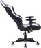 Gamestoel Tornado bureaustoel - ergonomisch verstelbaar - racing gaming stoel - zwart wit
