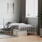 vidaXL - Bedframe - met - hoofd- - en - voeteneinde metaal - wit - 100x200 - cm