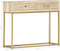 vidaXL - Wandtafel - 90x30x75 - cm - massief - mangohout - goudkleurig