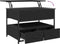vidaXL - Salontafel - 70x50x50 - cm - bewerkt - hout - en - metaal - zwart