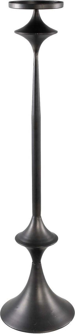 PTMD Assin Ronde Kandelaar - H79 x Ø19,5 cm - Metaal - Zwart