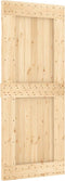 vidaXL - Schuifdeur - met - beslag - 85x210 - cm - massief - grenenhout