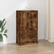 vidaXL - Hoge - kast - 60x35,5x103,5 - cm - bewerkt - hout - gerookt - eikenkleurig