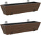 vidaXL - Plantenbakken - 2 - st - met - haken - poly - rattan - bruin