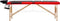 vidaXL - Massagetafel - inklapbaar - 3 - zones - hout - zwart - en - rood
