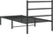vidaXL - Bedframe - met - hoofdbord - metaal - zwart - 90x190 - cm