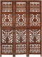 vidaXL - Kamerscherm - 3 - panelen - handgesneden - 120x165 - cm - mangohout - bruin