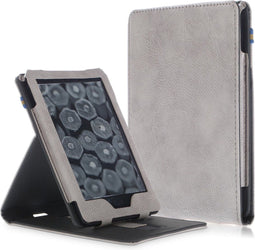 Lunso - sleepcover portret stand hoes - Geschikt voor Kindle 2019 (Generatie 10) - Grijs