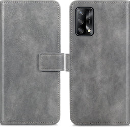 iMoshion Hoesje Geschikt voor Oppo A74 (4G) Hoesje Met Pasjeshouder - iMoshion Luxe Bookcase - Grijs