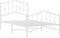 vidaXL - Bedframe - met - hoofd- - en - voeteneinde metaal - wit - 100x190 - cm
