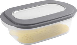 Sunware - Sigma home kaasdoos met tray transparant grijs - 26,5 x 17,2 x 8 cm