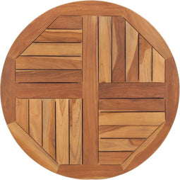 vidaXL - Tafelblad - rond - 2,5 - cm - 70 - cm - massief - teakhout