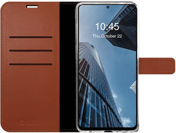 Valenta - Book Case - Samsung Galaxy S21 Plus - Bruin - Leer