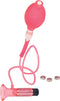 Clitoral Vibrating Pump Clear Hot Pink - Vaginapomp