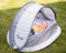 Bo Jungle Speeltent Baby - Pop Up tent UV-werend - Muggengaas - 3 afneembare speeltjes - Uitneembare matras - Opbergzak - Grijs
