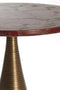 Light & Living Ronde Bijzettafel Bahia - Marmer - 52cm - Rood/Antiek Brons