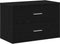 vidaXL - Kast - met - 2 - lades - 60x31x40 - cm - bewerkt - hout - zwart - eikenkleurig