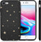 iMoshion Hoesje Geschikt voor iPhone SE (2022) / SE (2020) / 8 / 7 Hoesje Siliconen - iMoshion Design hoesje - Zwart / Meerkleurig / Goud / Stars Gold