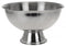 Excellent Houseware Champagnekoeler/schaal op voet - RVS - 39 x 24 cm