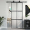 vidaXL - Schuifdeur - 90x205 - cm - gehard - glas - en - aluminium - zwart