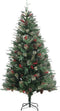vidaXL - Kerstboom - met - LED - en - dennenappels - 195 - cm - PVC - en - PE - groen