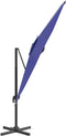 vidaXL - Zweefparasol - met - aluminium - paal - 400x300 - cm - azuurblauw