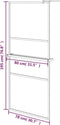 vidaXL - Inloopdouchewand - met - schap - 80x195 - cm - ESG-glas - aluminium - chroom