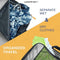 Packing Cubes Compressie - Reisorganizer 3-delig - Gerecycled polyester - Grijs (4-delige set)