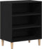 vidaXL - Dressoir - Zwart - Eiken - 57x35x70 - cm - Kunststof - Hout