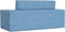 vidaXL Kinderslaapbank 2-zits zacht pluche blauw