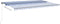 vidaXL - Luifel - handmatig - uittrekbaar - 500x350 - cm - blauw - en - wit