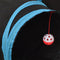 vidaXL Kattentunnel 3-voudig 90 cm polyester zwart en blauw