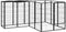 vidaXL - Hondenkennel - 10 - panelen - 50 - x - 100 - cm - gepoedercoat - staal - zwart