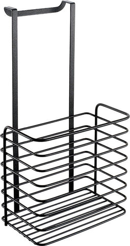 Metaltex - Handmand Galileo - Past op keukenkastdeur van 2 cm - Organizer Keuken - Mat Zwart - 20x15x36cm - Past op keukenkastdeur van 2 cm