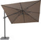 Platinum Sun & Shade – Zweefparasol - Challenger T² Premium - 300x300cm - Havana - Dubbel Kantelbaar - 360° Draaibaar – 98% UV protectie