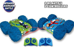 Gear2Play RC KOMBAT MISSION - Lasergame Battle - 2 auto's 2 controllers - 4x4 banden - Levensindicator