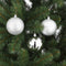 House of Seasons - Plastic Kerstballen Set - 30 stuks - Ø6 cm - Zilver