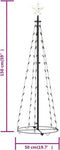vidaXL - Kegelkerstboom - 84 - warmwitte - LED's - 50x150 - cm