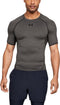 Under Armour HeatGear® Armour - Compressie Sportshirt Korte Mouw - UPF 30+ - Carbon Heather (M)